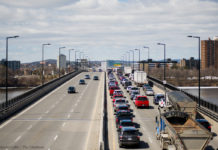 In photos: The Ontario-Quebec border closes