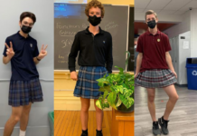 Male students at Montreal high schools wear skirts to protest dress code policies