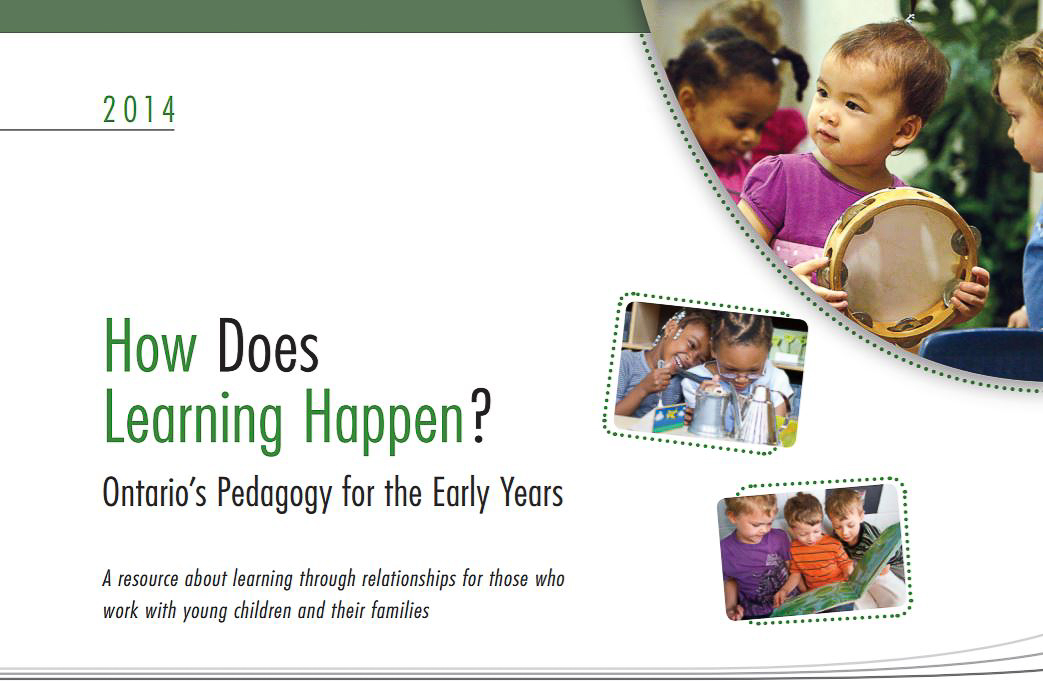 2014 learning resource used in the early childhood program at Algonquin College [Photo Screengrab]