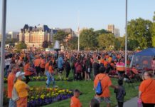 Thousands gather at B.C. legislature to honour Indigenous children who passed away in residential schools