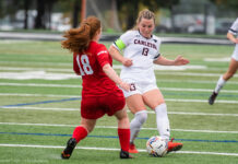 Two Doherty goals not enough in women’s soccer loss