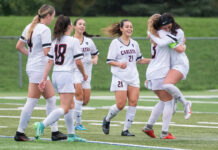 Women’s soccer earns first win of season in 9-0 blowout