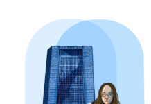 ‘Exposed’: The undue challenges student mothers face on campus A mother sitting and studying while holding the t-shirt of her baby who is crawling away. Dunton tower stands in the back.