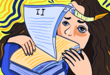 Diluting the daily digital: Why readers are turning towards print after two years of online life Someone clutching a book with a webpage going into it.