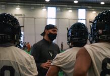 Three Redblacks helping coach Ravens football team during transition