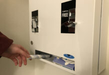 Period product dispensers installed in Residence Commons washrooms