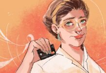 ‘Refreshing and validating’: Carleton faculty member shares experience with Mastercard’s True Name feature A drawing of Emme Reynolds wearing glasses, a yellow bandana, and a green dangling earring while holding a MasterCard True Name credit card,