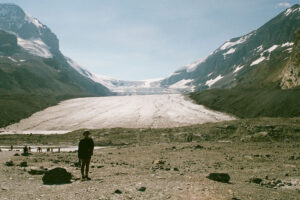 Jess Duncan at the Athabasca Glacier in Jasper, Alta., during 2020.