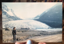 Wildfire smoke threatens longevity of UNESCO-protected glacier, study finds Janet Hopwell at the Athabasca Glacier in Jasper, Alta., during 1958.