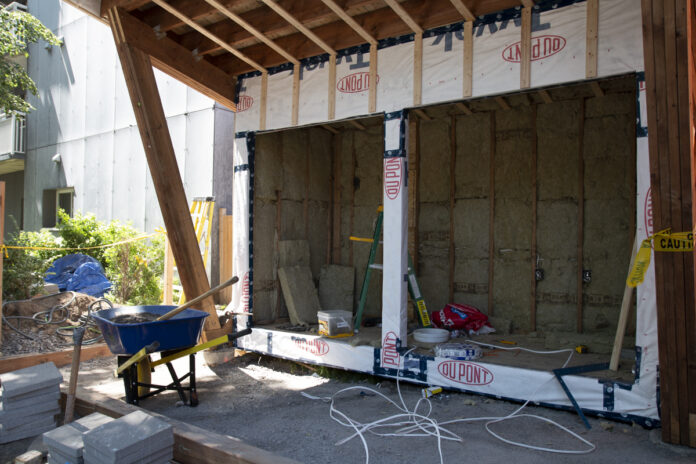 Photo of a food pantry in construction on 415 MacLaren Street.
