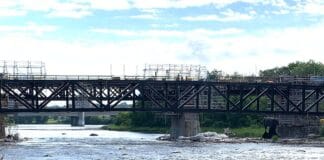 Rideau River Pedestrian Bridge to temporarily close for maintenance The new multi-use bridge is pictured across the Rideau River by Carleton University on Aug. 4, 2022.