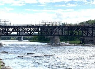 Rideau River Pedestrian Bridge to temporarily close for maintenance The new multi-use bridge is pictured across the Rideau River by Carleton University on Aug. 4, 2022.