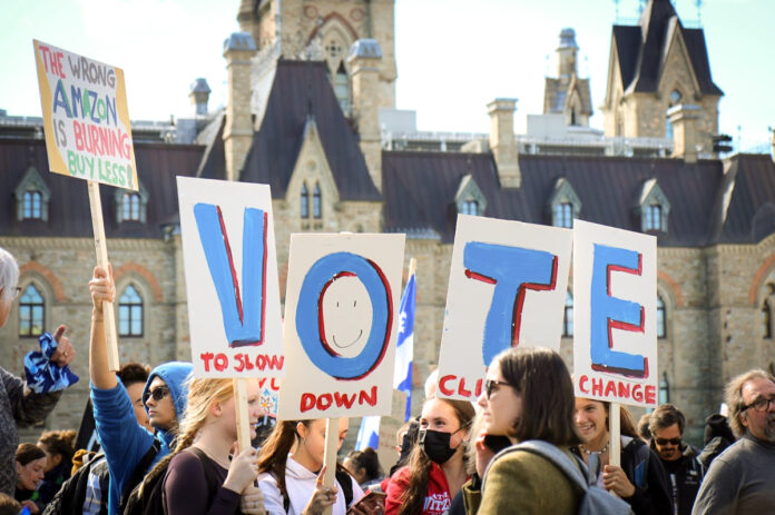 Ottawa climate strike at Confederation Park and Parliament Hill on Sept. 23