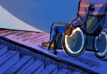 Universal design takes backseat in architecture education: Experts A drawing of a person wheeling a wheelchair down a ramp