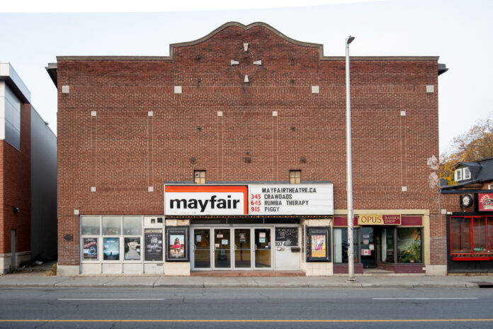 The Mayfair, a historic movie theatre, is pictured on Bank Street.