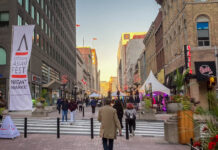 Ottawa Asian Fest celebrates triumphant return with second event of the year Ottawa Asian Fest banners line Sparks Street as the sun sets between the buildings.