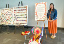 Unveiling of the baby vamps: Stitching together grief and art Deborah Young poses for a photo in front of her baby vamps project.