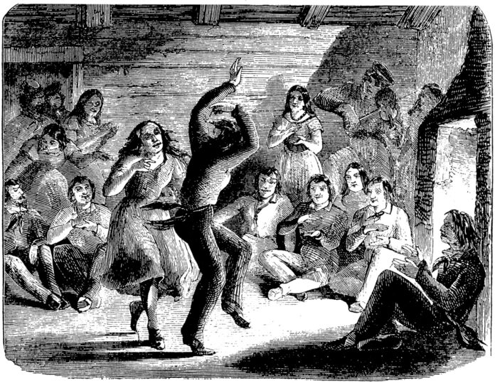 Historical depiction of the Red River Jig