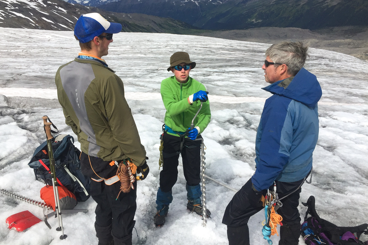 Researchers on a B.C. glacier