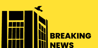 BREAKING: Nicol Building Bridgehead transitioning to university management A black building with the words "BREAKING NEWS" and the Charlatan newspaper logo against a bright yellow backdrop.