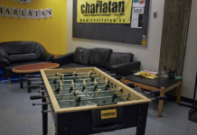 BREAKING: ‘That crown was made for me’: The Charlatan to disband over foosball infighting A foosball table sits in the middle of the Charlatan office.