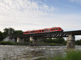 O-Train running near Carleton University