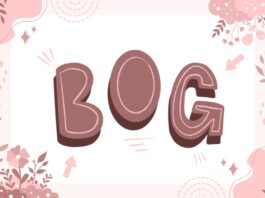 The letters "BOG"