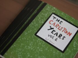 A green notebook with the title "The Carleton Years Vol. 2" on the cover.