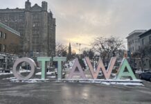 ‘It’s good news’: Carleton community reacts to provincial funding for downtown revitalization Ottawa sign surrounded by snow