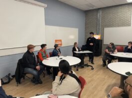 Group sitting in Southam Hall