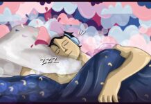 ‘Like a kid again’: Sleep podcasts are bedtime companions for adults Person sleeping peacefully with headphones on, listening to a sleep podcast.