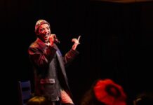 Review: ‘She, Men and the Giant F*cking Snake’ is a cohesive, genre-defying theatrical production Person in drag on stage