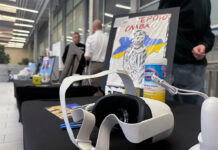 ‘They’re killing the identity of being Ukrainian’: VR exhibition shows Ukrainian cities before and after Russian invasion