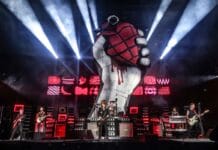 Bluesfest Day 7 review: Green Day greenlights night of old and new punk rock A band performs on stage.