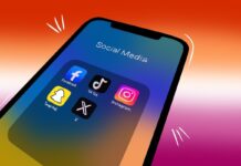 Q&A: Meet the Carleton researcher studying lesbian identity and social media A lesbian flag behind a phone folder called "social media" with Facebook, TikTok, Instagram, Snapchat and X apps in it.