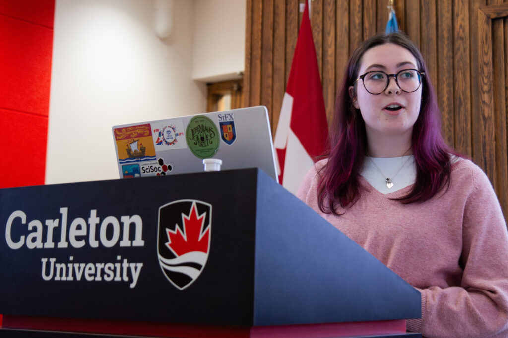 Anderson gives her speech