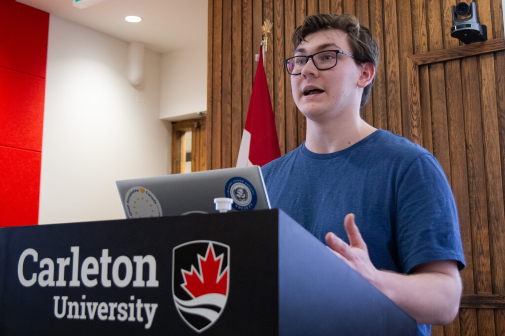 Harlan gives his speech