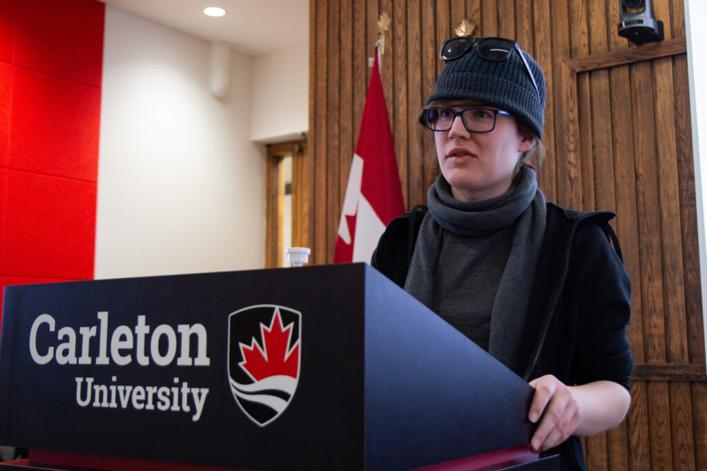 Kopytskiy gives her speech