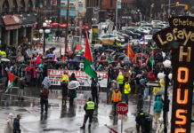 In photos: Ottawa protest calls on government to denounce strikes in Middle East Crowd of protesters in downtown Ottawa