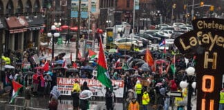 In photos: Ottawa protest calls on government to denounce strikes in Middle East Crowd of protesters in downtown Ottawa