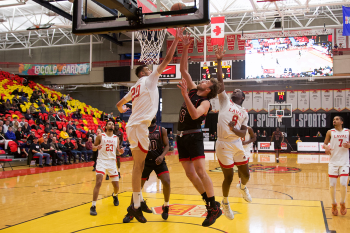 Basketball player layup