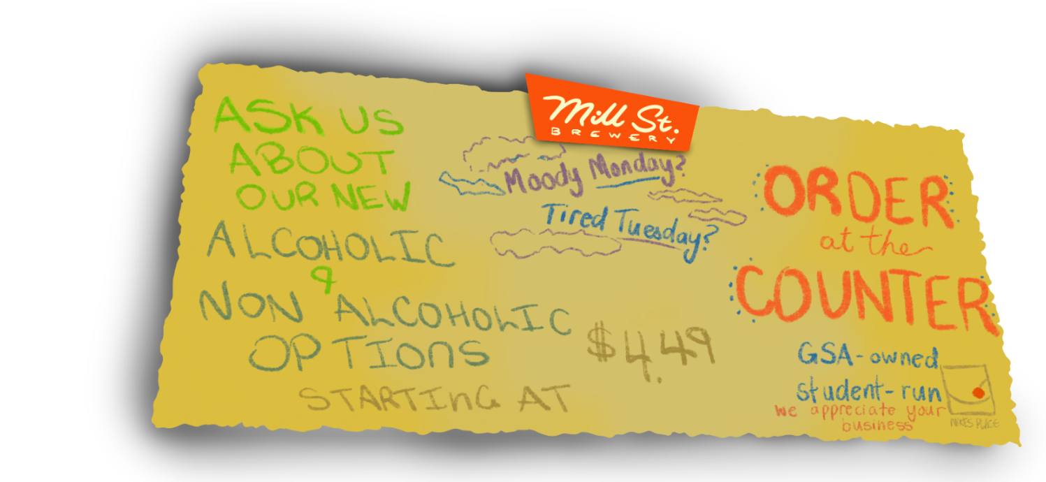 image displaying a graphic of a sign at Mike's place.