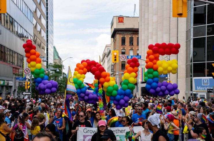 In photos: Thousands parade through Ottawa at Capital Pride LOVE written with balloons at pride.
